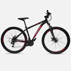 GW - Bicicleta De Montaña Zebra R29 7V Talla M Suspensión Delantera Disco Mecánico Negro/Rojo