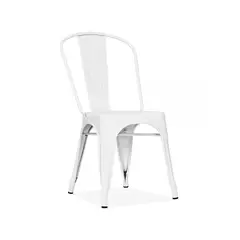 MOBLIHOUSE - Silla Bar Metálica 84x35.5x36 Blanco