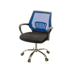MOBLIHOUSE - Silla de escritorio Secretarial Negro/Azul Superior