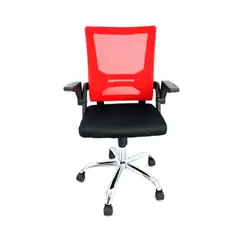MOBLIHOUSE - Silla de escritorio Secretarial Brazos abatibles Rojo