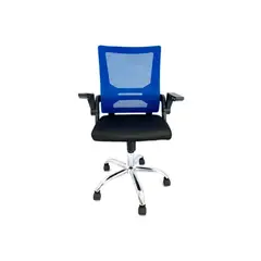 MOBLIHOUSE - Silla de escritorio Secretarial Brazos abatibles Azul