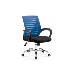 MOBLIHOUSE - Silla de escritorio Secretarial Espaldar grande Azul