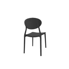 MOBLIHOUSE - Silla para Comedor Capri 81x48x48 Negro