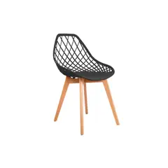 MOBLIHOUSE - Silla para Comedor Firenze 80x49x55 Negro