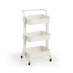 MOBLIHOUSE - Carro Auxiliar Organizador 89x44x37 Blanco