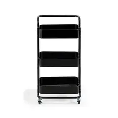 MOBLIHOUSE - Carro Auxiliar Organizador 89x44x37 Negro