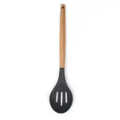JUST HOME COLLECTION - Cucharón Silicona Ranurado Mango Madera