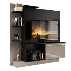 AKIVOY - Centro Entretenimiento Colon 55 Pulgadas 164x165x33 Negro/Fum