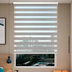 REGGIA - Persiana Roller Dúo 100x180 Cm Gris Silver