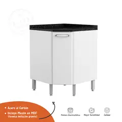 BERTOLINI - MUEBLE ESQUINERO INFERIOR 68X89 BLANCO