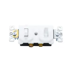 HALUX - Interruptor Doble Palanca Blanco
