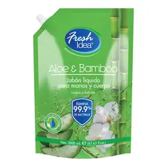 FRESH IDEA - Jabón Líquido Aloe Bamboo Doy x2000 ml