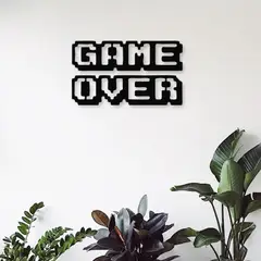 DE CASA - Aplique Decorativo Game Over Calado 65X40