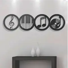 DE CASA - Aplique Decorativo Música Calado 100x30