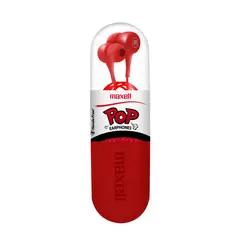 MAXELL - Audífono Pop Con Micrófono Rojo