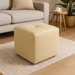 PUFF BOGOTA - Puff Cubo 42x40x40 Beige