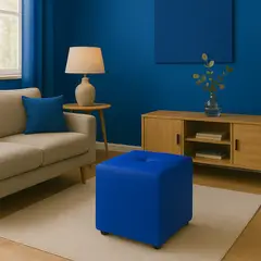 PUFF BOGOTA - Puff Cubo 42x40x40 Azul Rey
