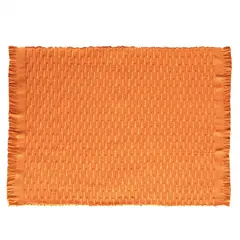 SILVIA LONDONO TEXTILES - Set x 4 Individuales Naranja