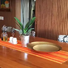 SILVIA LONDONO TEXTILES - Camino de Mesa Rayas Naranjas