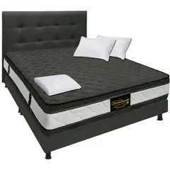 DORMILANDIA - Mega Combo Colchón Gris 160x190 Resortado Marshall