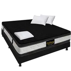 DORMILANDIA - Combo Colchón Negro 140x190 Resortado Marshall