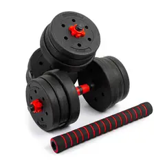 STYLE STARS - Kit De Mancuernas Termoforradas Con Barra Plana De 20 Kg Antideslizante Color Negro