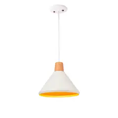 ILUMECO - Isis Madera Blanco Mate Dorada 1 Luz E27