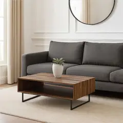 DKO DESIGN SAS - Mesa de Centro Rectangular New York 40x80x60 Amaretto
