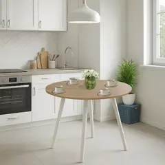 DKO DESIGN SAS - Mesa Comedor Redondo Like 74.5X80X80Cm Blanco Vienes