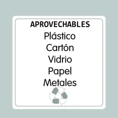 GENERICO - Señales Medio Ambiente Aprovechables 15x15cm