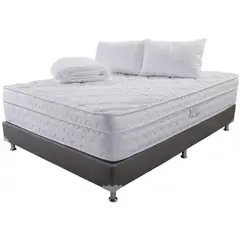 COLCHONES JUBILO - Combo Colchón Premier 1 Pillow Suave 200x200 Gris