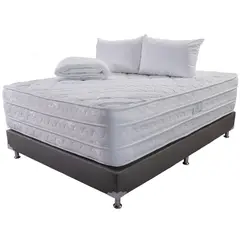 COLCHONES JUBILO - Combo Colchón Prem Doble Pillow Suave 140x190 Gris