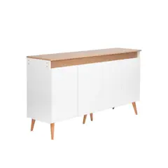 undefined - Biffet 4 Puertas Mafra Blanco/Roble Americano