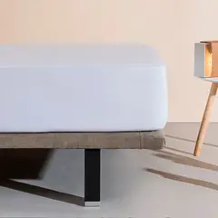 MANO DE OSO - Sábana Ajustable Linogel Fría Sencillo Blanco