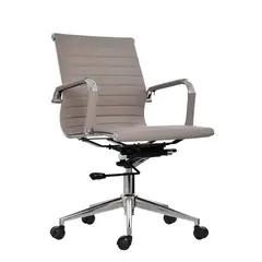 BONNO - Silla Escritorio Ejecutiva Taupe Espaldar Medio Boss
