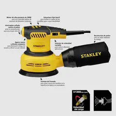 STANLEY - Lijadora Roto Orbital 5 Pulgadas 300W