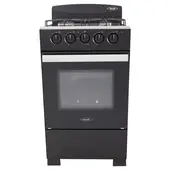 HACEB - Estufa de Piso 4 Puestos Gas Natural Negro ROMERO 50-T