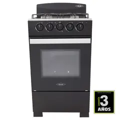 HACEB - Estufa de Piso 4 Puestos Gas Propano Negro ROMERO 50-T GP