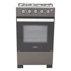 HACEB - Estufa de Piso 4 Puestos Gas Propano Plata ROMERO 50-V MIX 3X1