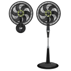 SAMURAI - Ventilador Ultra Silence Force 2 en 1, 4 Velocidades, Control Remoto, Negro