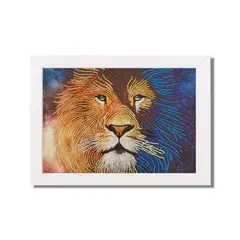 PINTALA CUADROS - Kit Arte: Cuadro para Hacer con Piedritas 39x48cm Leon Galáctico