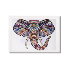 PINTALA CUADROS - Kit Arte: Cuadro para Hacer con Piedritas 38x48cm Elefante Hindú