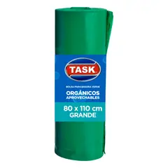 TASK - Bolsa Basura 80x110cm Rollo X10Und Grande Verde