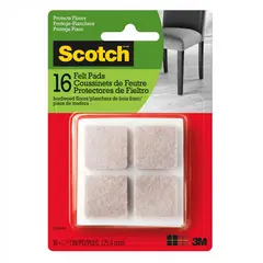 SCOTCH - Protectores De Fieltro Cuadrados Beige 16 Und