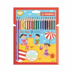 STABILO - Lápiz de Color Trio Caja Cartón - 18uds