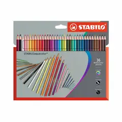 STABILO - Lápiz de Color Aquacolor Caja De Cartón - 36uds
