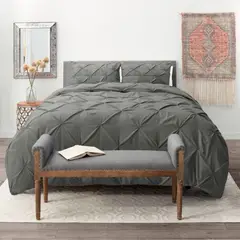 MY HOME STORE - Duvet Pinch/Plumón/Funda/Cojín Azul Oscuro Doble
