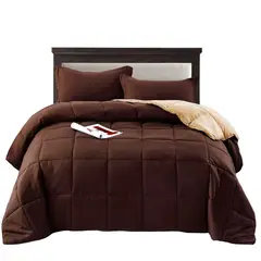 MY HOME STORE - Edredón Fundas/Cojínes Aguamarino/Azul Oscuro Doble