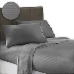 MY HOME STORE - Juego De Sábanas Microtex Myhs Gris Semidoble