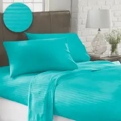 MY HOME STORE - Juego De Sábanas Microtex Myhs Turquesa Semidoble